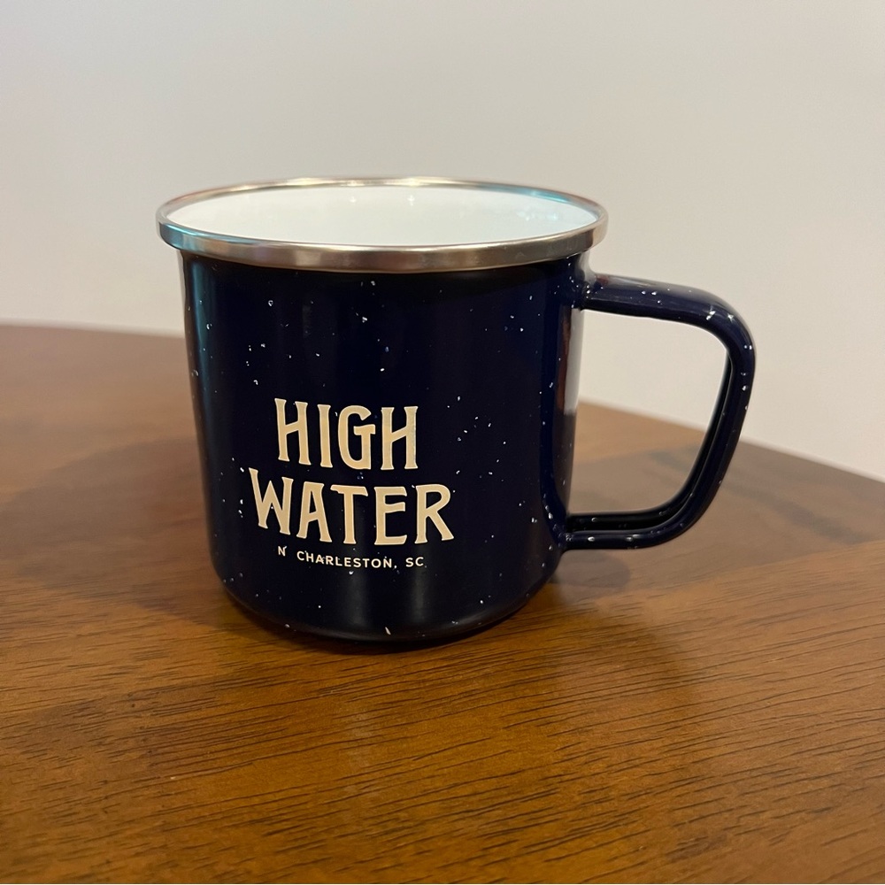 High Water Music Festival Navy Enamel Mug